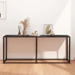 vidaXL - Wandtafel - Zwart - Glas