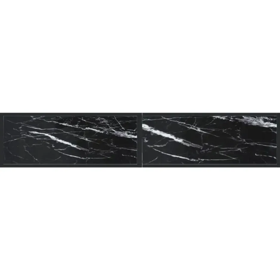 vidaXL - Wandtafel - Zwart - Glas