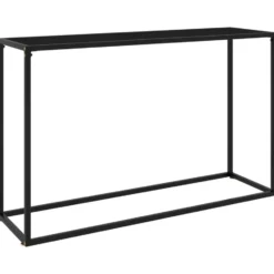 vidaXL - Wandtafel - Zwart - Glas - 120 x 35 x 75 cm
