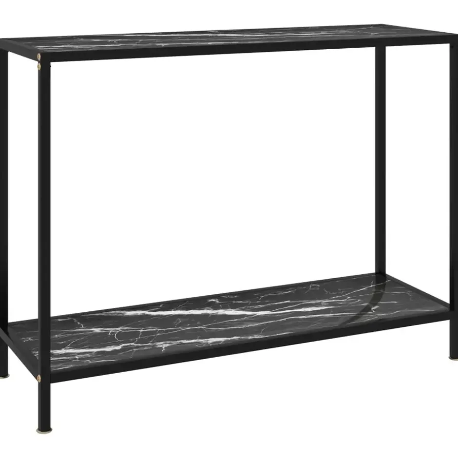 vidaXL - Wandtafel - Zwart - Glas - 100 x 35 x 75 cm
