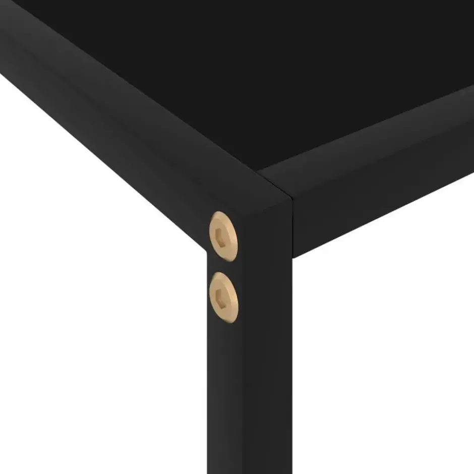 vidaXL - Wandtafel - Zwart - Glas - 80 x 35 x 75 cm