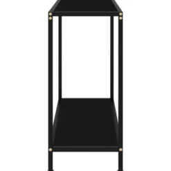 vidaXL - Wandtafel - Zwart - Glas - 80 x 35 x 75 cm