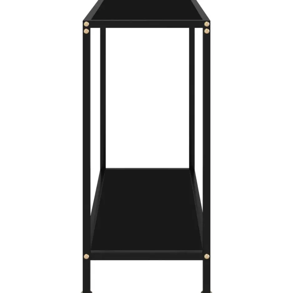 vidaXL - Wandtafel - Zwart - Glas - 80 x 35 x 75 cm