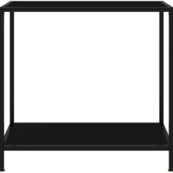 vidaXL - Wandtafel - Zwart - Glas - 80 x 35 x 75 cm