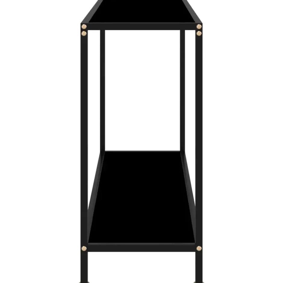 vidaXL - Wandtafel - Zwart - Glas - 120 x 35 x 75 cm