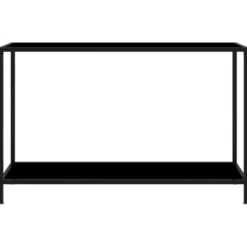 vidaXL - Wandtafel - Zwart - Glas - 120 x 35 x 75 cm