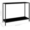 vidaXL - Wandtafel - Zwart - Glas - 100 x 35 x 75 cm
