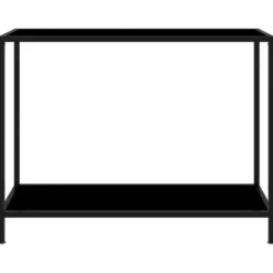 vidaXL - Wandtafel - Zwart - Glas - 100 x 35 x 75 cm