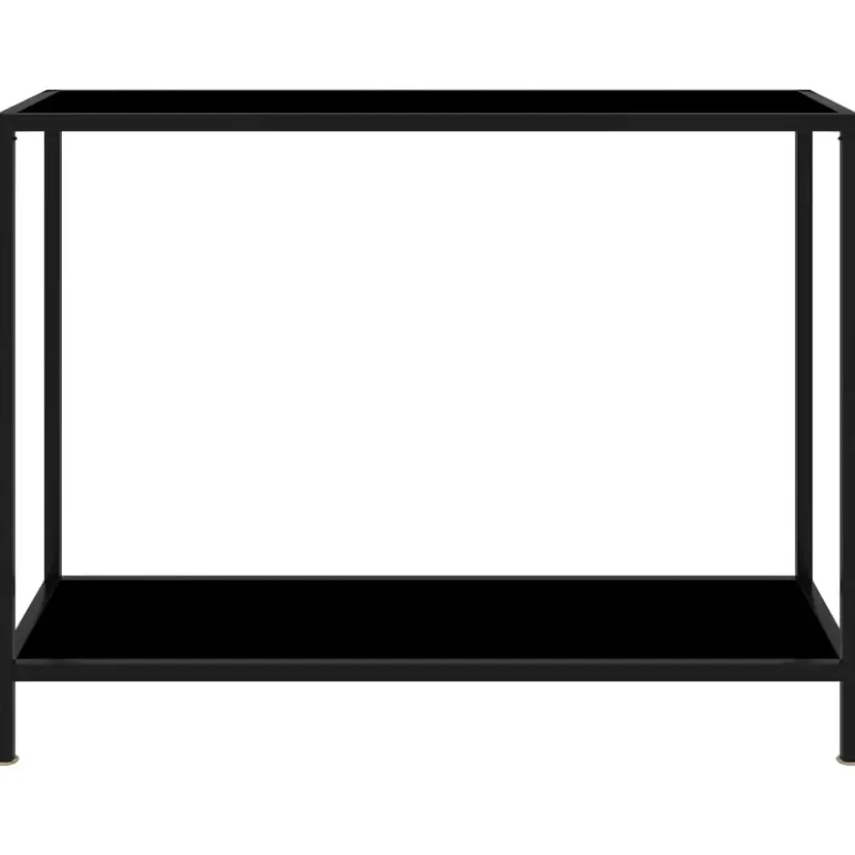 vidaXL - Wandtafel - Zwart - Glas - 100 x 35 x 75 cm