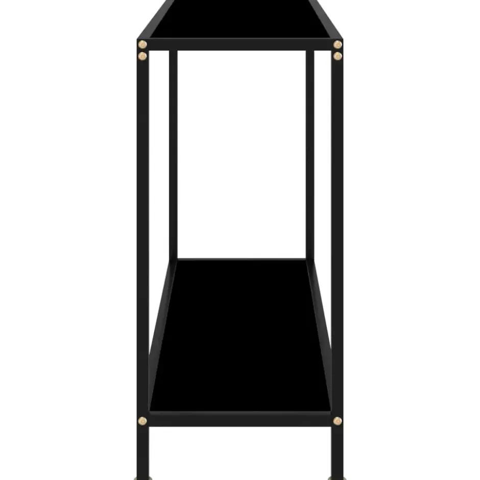 vidaXL - Wandtafel - Zwart - Glas - 100 x 35 x 75 cm