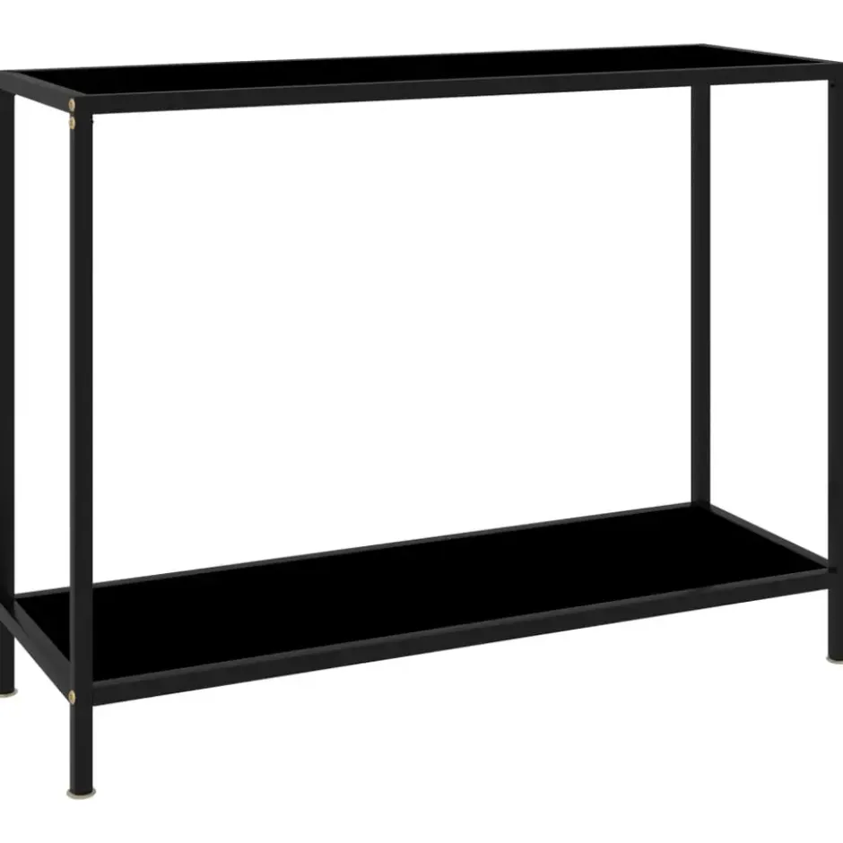 vidaXL - Wandtafel - Zwart - Glas - 100 x 35 x 75 cm