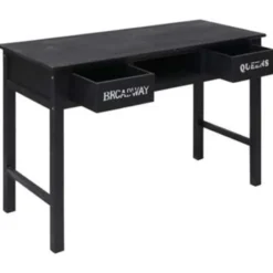 vidaXL - Wandtafel - Zwart - Hout