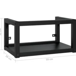 vidaXL - Wastafelframe wandgemonteerd 59x38x31 cm ijzer zwart