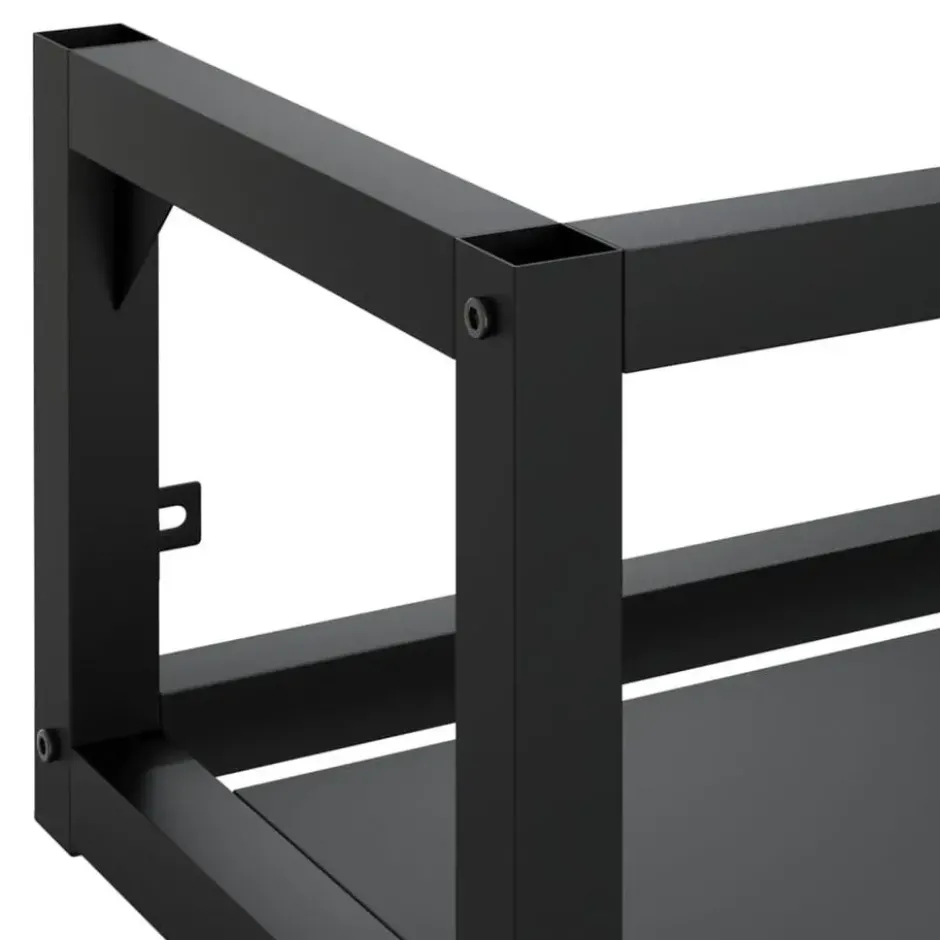 vidaXL - Wastafelframe wandgemonteerd 59x38x31 cm ijzer zwart