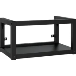 vidaXL - Wastafelframe wandgemonteerd 59x38x31 cm ijzer zwart