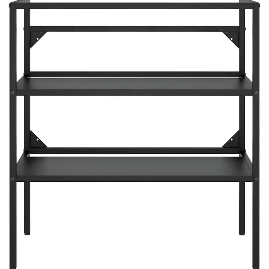 vidaXL - Wastafelframe 79x38x83 cm ijzer zwart Wastafelframe badkamerrek