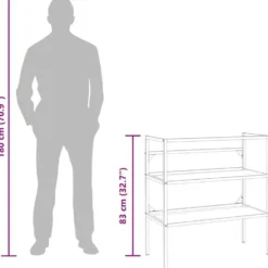 vidaXL - Wastafelframe 79x38x83 cm ijzer zwart Wastafelframe badkamerrek