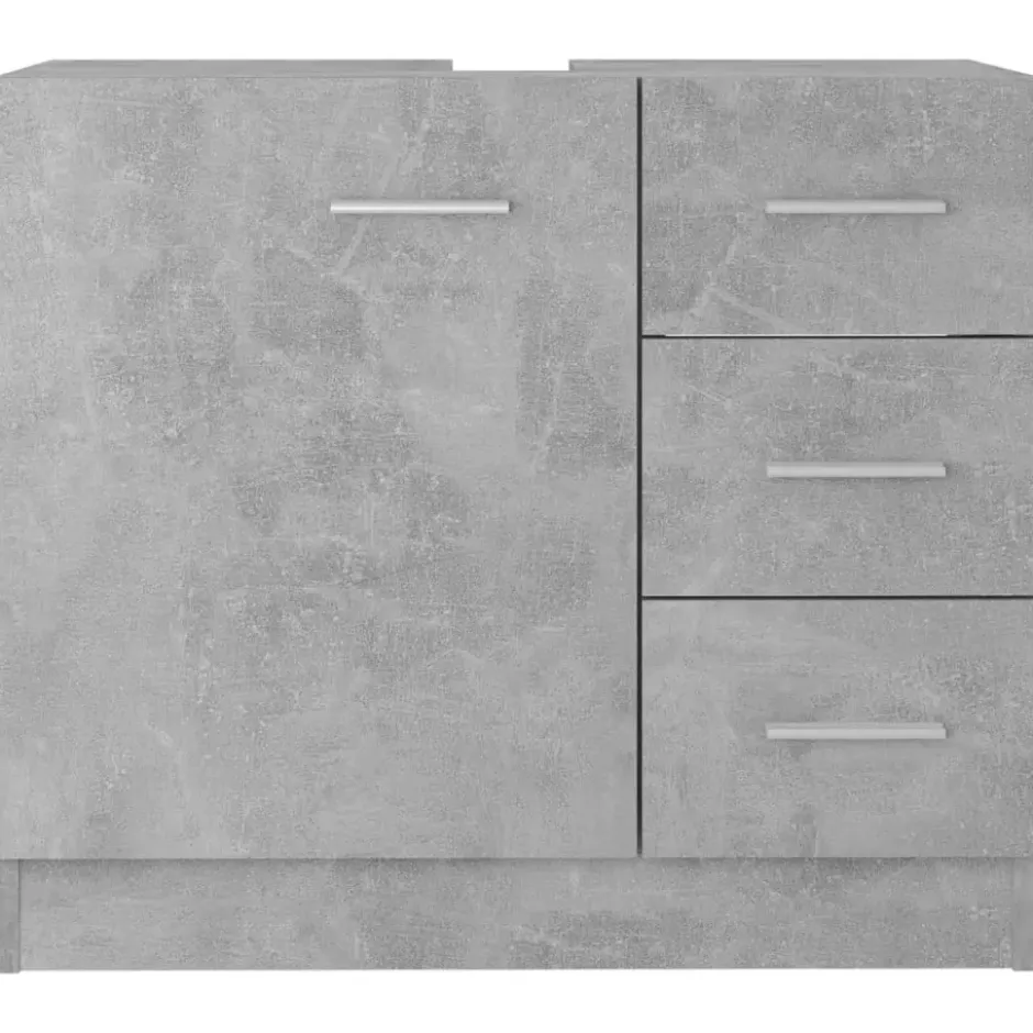 vidaXL - Wastafelkast - Grijs - Bewerkt hout