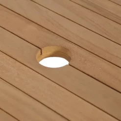 vidaXL Wastafelkast met marmeren wastafel massief teakhout crèmekleur
