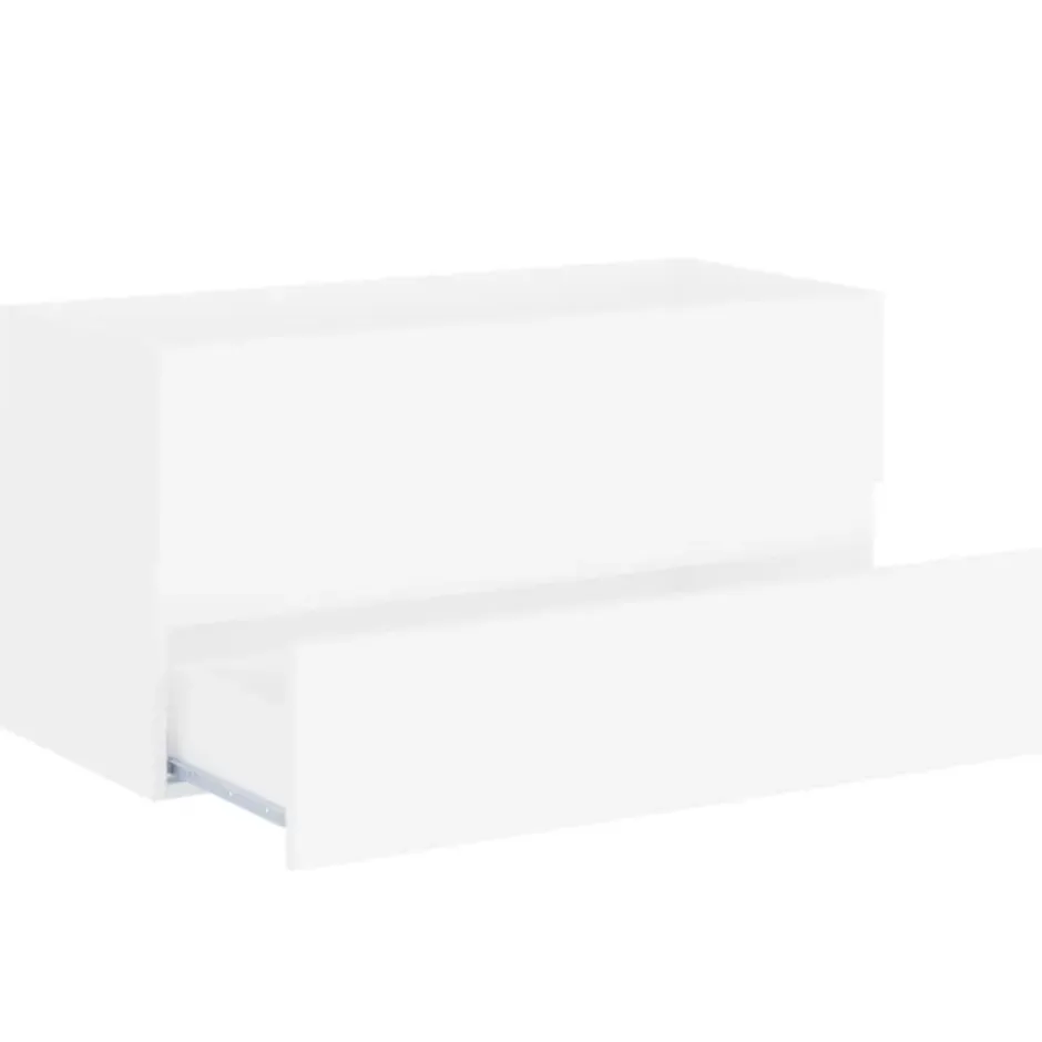 vidaXL - Wastafelkast - Wit - Bewerkt hout - 90 x 38.5 x 45 cm