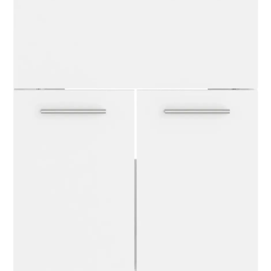 vidaXL - Wastafelkast - Wit - Bewerkt hout - 41 x 38.5 x 46 cm
