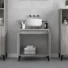 vidaXL - Wastafelkast 58x33x60 cm bewerkt hout grijs sonoma eikenkleurig