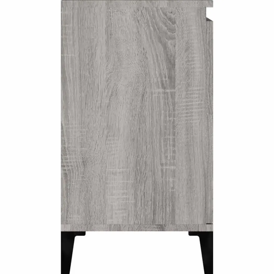 vidaXL - Wastafelkast 58x33x60 cm bewerkt hout grijs sonoma eikenkleurig