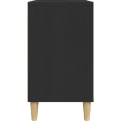 vidaXL - Wastafelkast 80x33x60 cm bewerkt hout zwart
