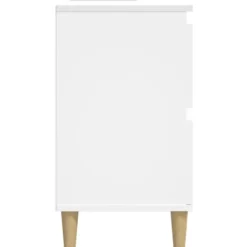 vidaXL - Wastafelkast 80x33x60 cm bewerkt hout wit