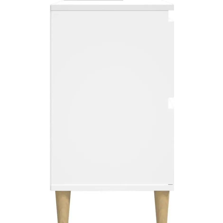 vidaXL - Wastafelkast 80x33x60 cm bewerkt hout wit
