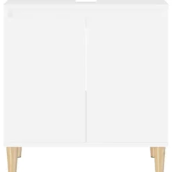 vidaXL - Wastafelkast 58x33x60 cm bewerkt hout wit