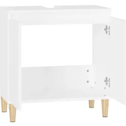 vidaXL - Wastafelkast 58x33x60 cm bewerkt hout wit
