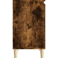 vidaXL - Wastafelkast 58x33x60 cm bewerkt hout gerookt eikenkleurig