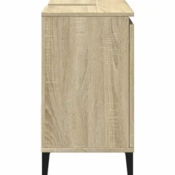 vidaXL - Wastafelonderkast - 1 deur 2 lades - Sonoma eiken - Hout - 65x33x60 cm