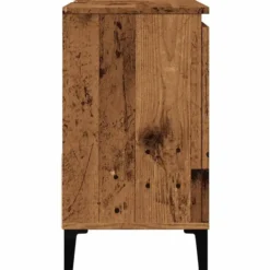 vidaXL - Wastafelonderkast - 1 deur 2 lades - Oud hout - Hout - 65x33x60 cm