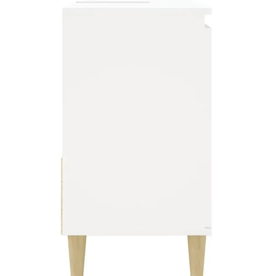 vidaXL - Wastafelonderkast met 1 deur 2 lades - Wit - Hout - 65x33x60 cm