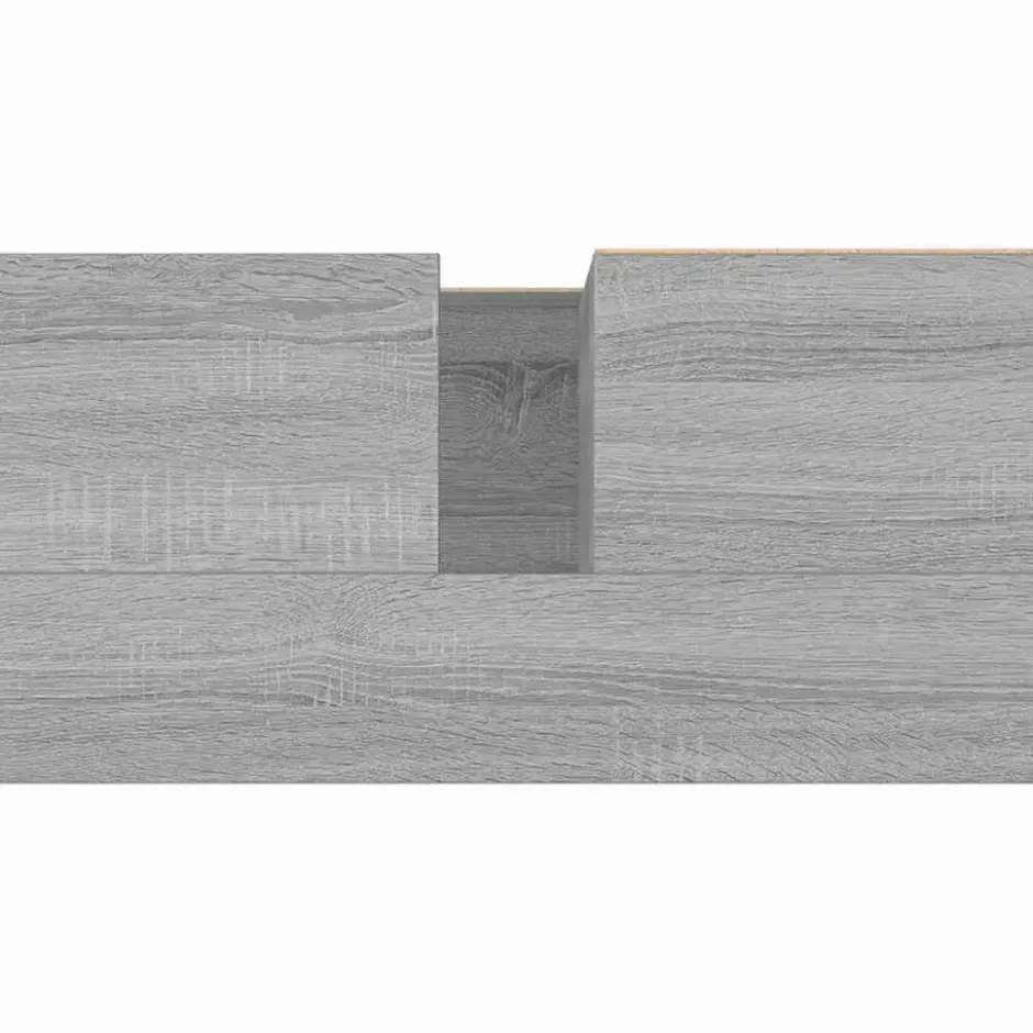 vidaXL - Wastafelonderkast met 2 lades - Grijs sonoma eiken - Hout - 65 cm