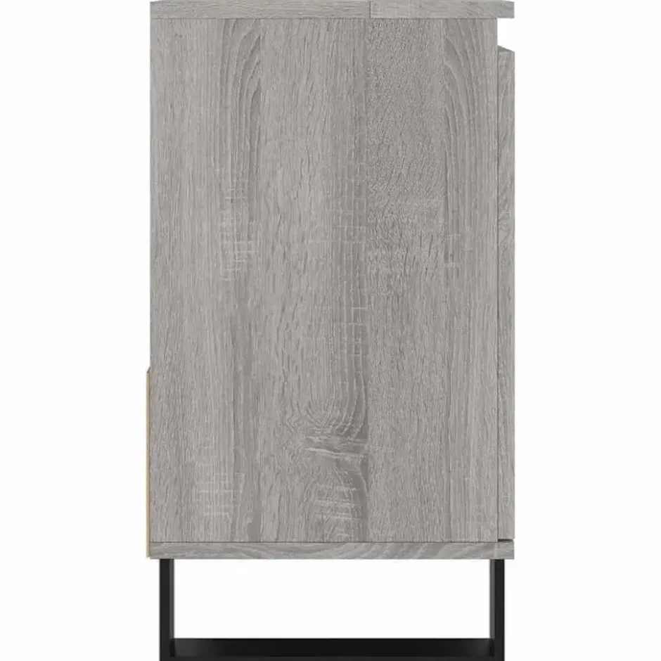 vidaXL - Wastafelonderkast met 2 lades - Grijs sonoma eiken - Hout - 65 cm
