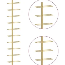 vidaXL - Wijnrek - Goud - Metaal