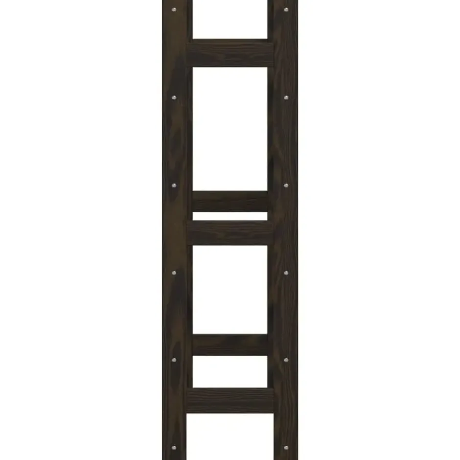 vidaXL - Wijnrek - Zwart - Grenenhout