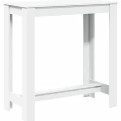 vidaXL - Wit Bartafel - Bewerkt hout - 102x50x103.5 cm