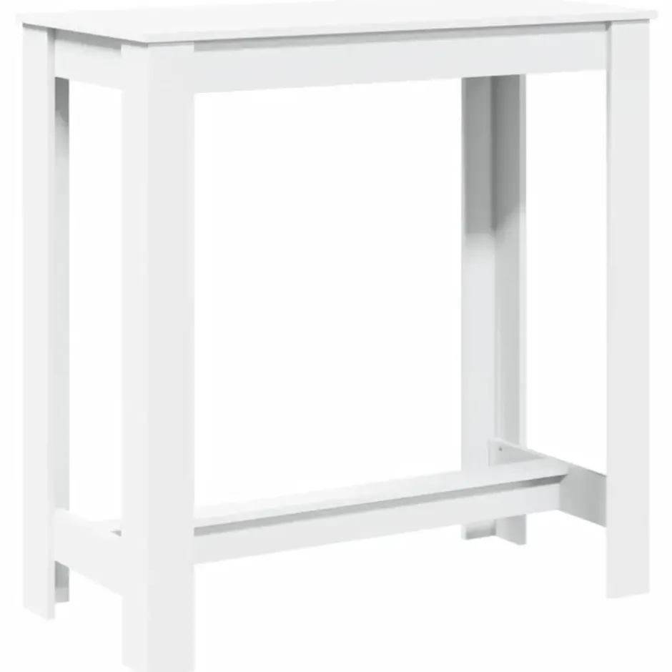 vidaXL - Wit Bartafel - Bewerkt hout - 102x50x103.5 cm