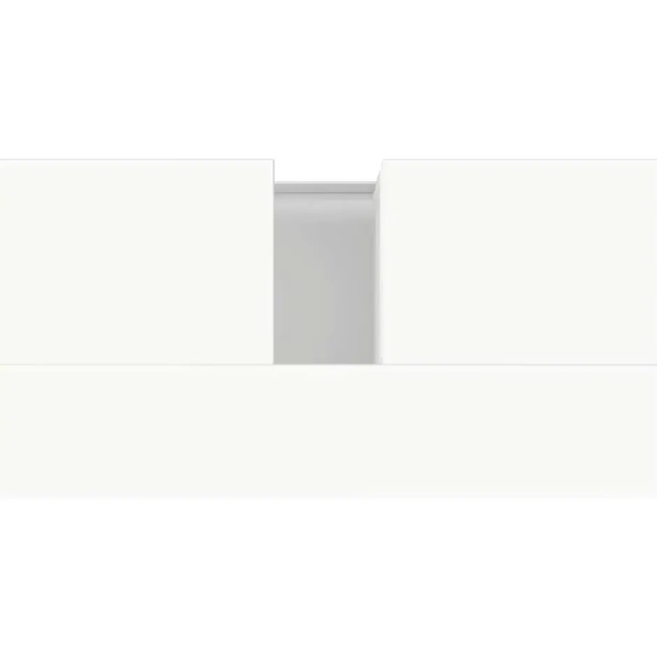 vidaXL - Wit Wastafelonderkast - 1 deur 2 lades - Hout en metaal - 65x33x60 cm