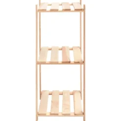 vidaXL - 2x Grenenhouten Opbergrek 3-Laags 150 kg Opslagrek Rek Opbergkast Kast