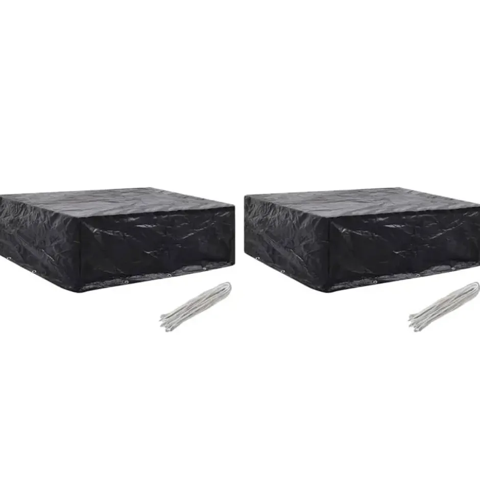 vidaXL - 2x Tuinmeubelhoes 8 Ogen Meubelhoes Hoezen Meubelhoezen Tuinsethoes
