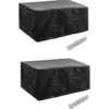 vidaXL - 2x Tuinmeubelhoes Poly Rattan 4-Persoons Meubelhoes Hoes Meubelhoezen