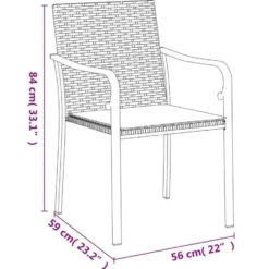 vidaXL - 4-zits Tuinset met zitkussens - Bruin - Poly rattan - 140x70 cm
