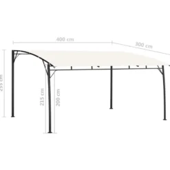 vidaXL - Zonneluifel - Crème - Polyester - 4 x 3 x 2.55 m