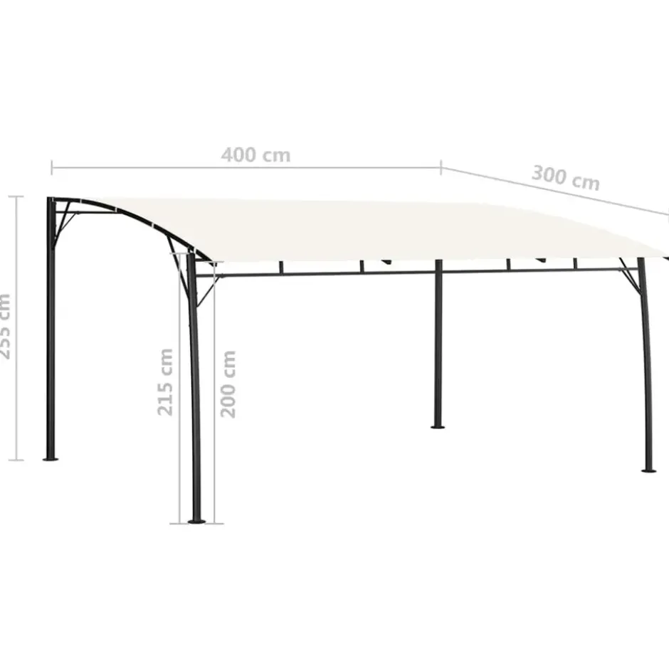 vidaXL - Zonneluifel - Crème - Polyester - 4 x 3 x 2.55 m