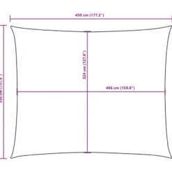 vidaXL - Zonnezeil - Antraciet - 3.5 x 4.5 m
